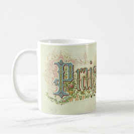 Caneca De Café "Louvado Seja o Senhor" Arte Cristã Vintage