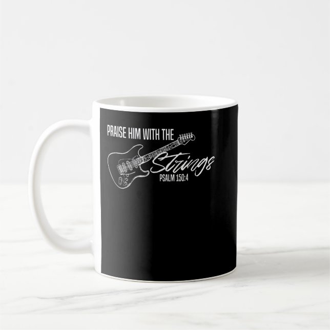 Caneca De Café Louvem-no Com as Cordas, Violão Cristão, Deus (Esquerda)