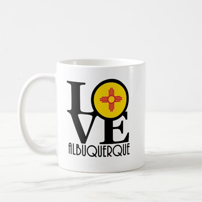 Caneca De Café LOVE Albuquerque NM 11oz (Esquerda)