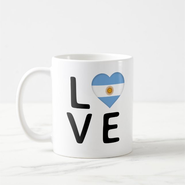 Caneca De Café Love - Argentina Flag (Esquerda)
