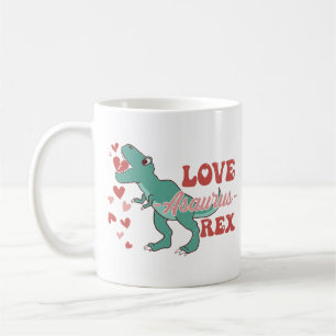 Caneca De Café Love-Asaurus Rex Funny