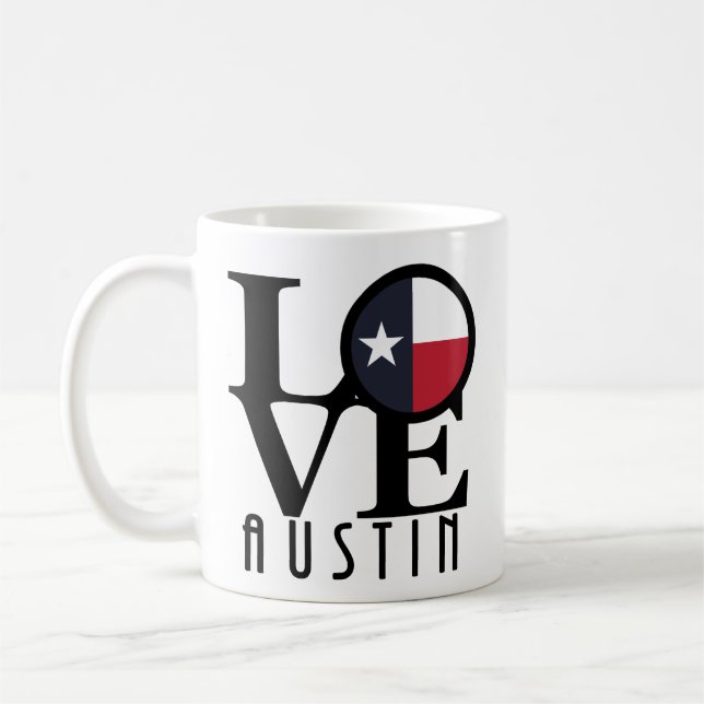 Caneca De Café LOVE Austin Texas 11oz (Esquerda)