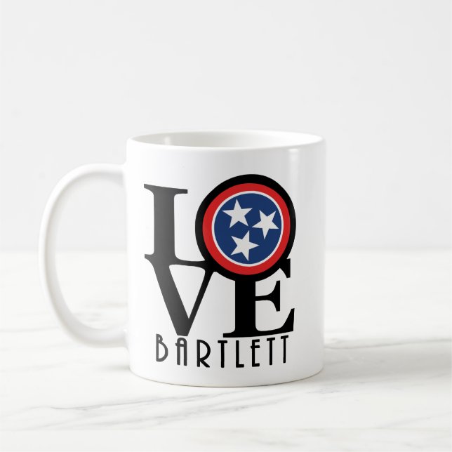 Caneca De Café LOVE Bartlett Tennessee 11ozMug (Esquerda)