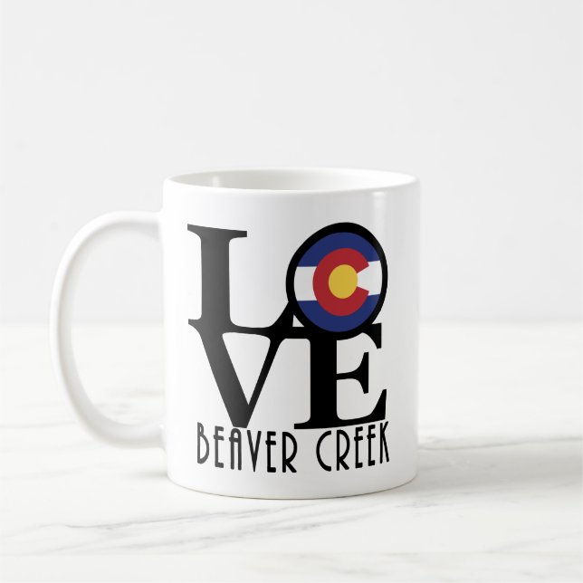 Caneca De Café LOVE Beaver Creek Colorado 11oz (Esquerda)