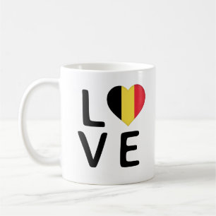 Caneca De Café Love - Belgium Flag
