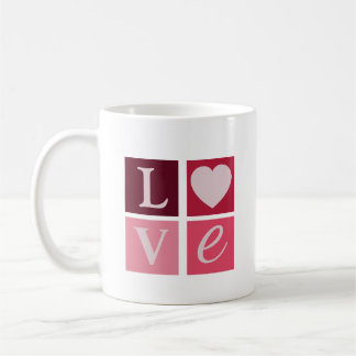 Caneca De Café LOVE Block Heart Mug