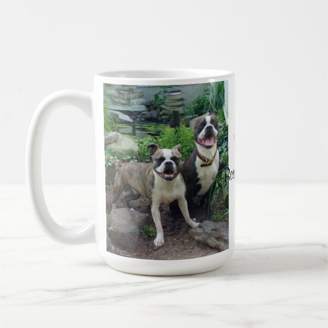 Caneca De Café Love Boston Terriers, Mug (Esquerda)