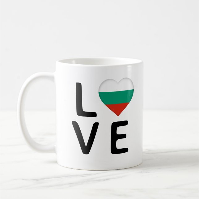 Caneca De Café Love - Bulgária Flag (Esquerda)