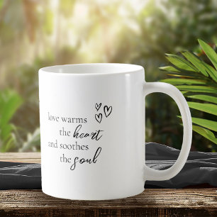 Caneca De Café Love Calliografia Heart Black B&W ID940