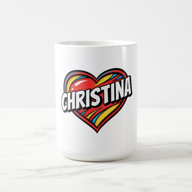 Caneca De Café Love Christina (Centro)