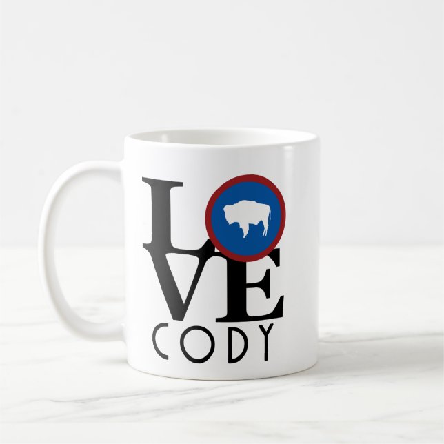 Caneca De Café LOVE Cody Wyoming 11oz (Esquerda)