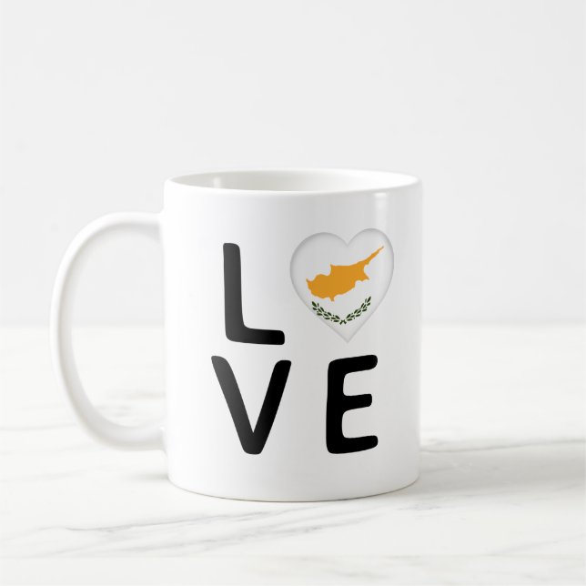 Caneca De Café Love - Cyprus Flag (Esquerda)