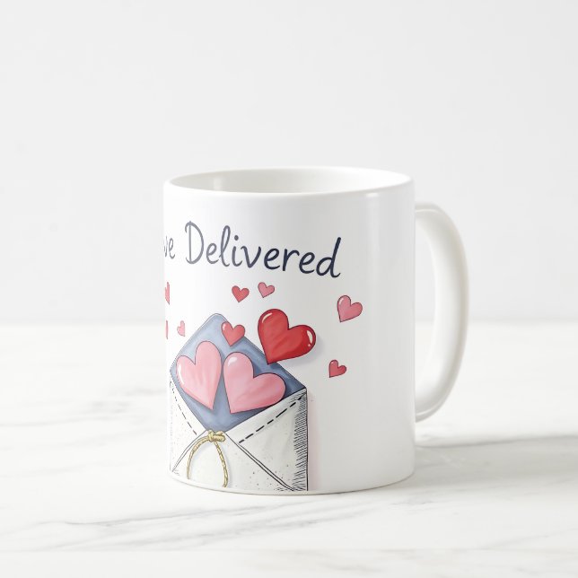 Caneca De Café Love Delivered Mug (Frente Esquerda)