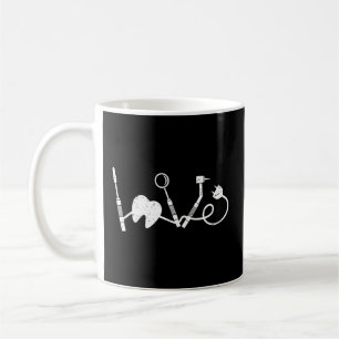 Caneca De Café Love Dentist Dental Assistant Dental Hyg
