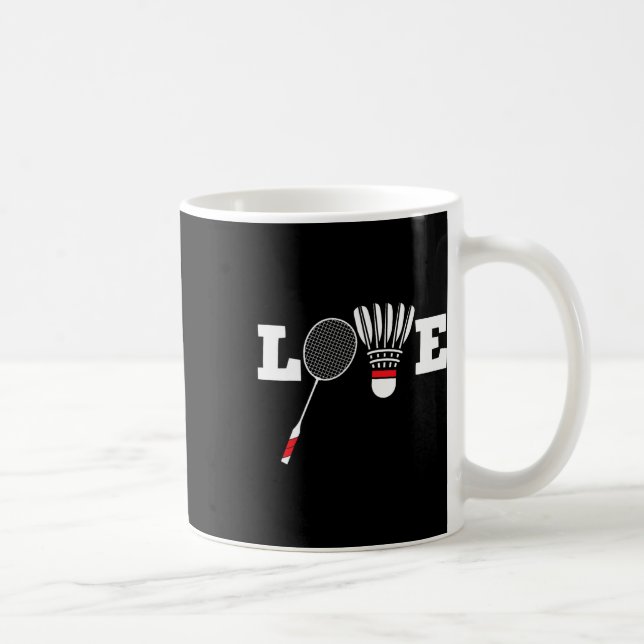 Caneca De Café Love Dminton Player Lover Athletic Shuttle (Direita)