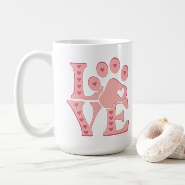 Caneca De Café Love Dogs Perzonalized (Com Donut)