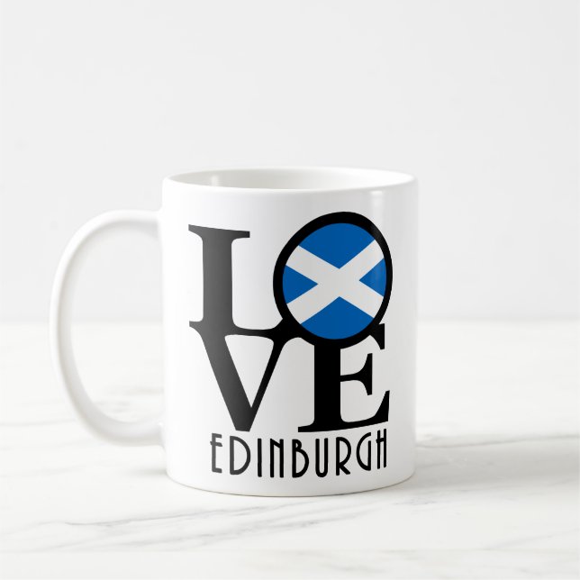Caneca De Café LOVE Edinburgh Scotland 11oz (Esquerda)