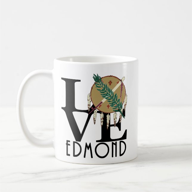 Caneca De Café LOVE Edmond Oklahoma 11oz (Esquerda)