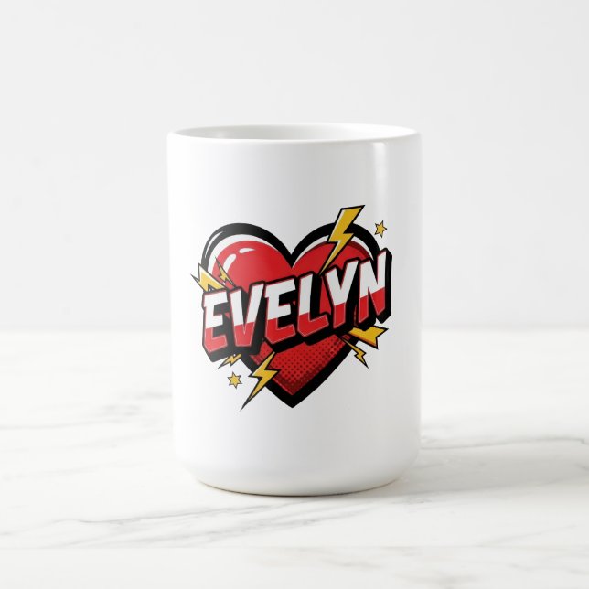 Caneca De Café Love Evelyn (Centro)