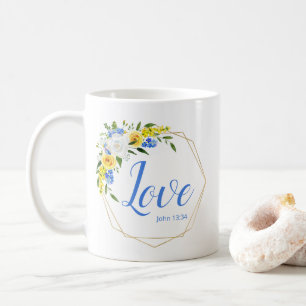 Caneca De Café Love Floral