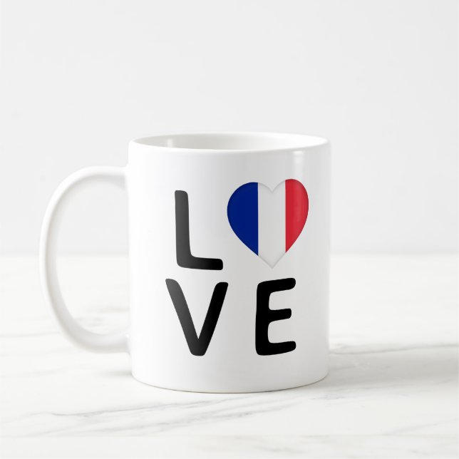 Caneca De Café Love - France Flag (Esquerda)