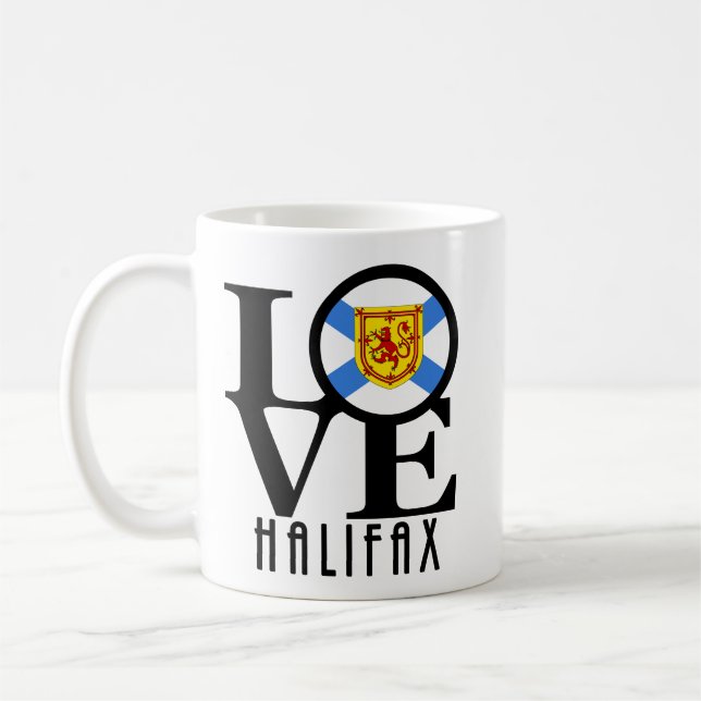 Caneca De Café LOVE Halifax Nova Escócia 11oz (Esquerda)