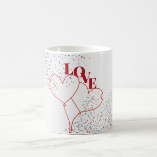 Caneca De Café Love Heart Balloons