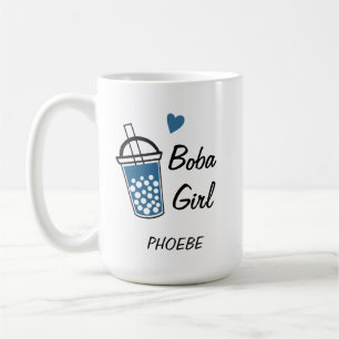 Caneca De Café Love Heart Boba Girl Personalizada Novidade Person