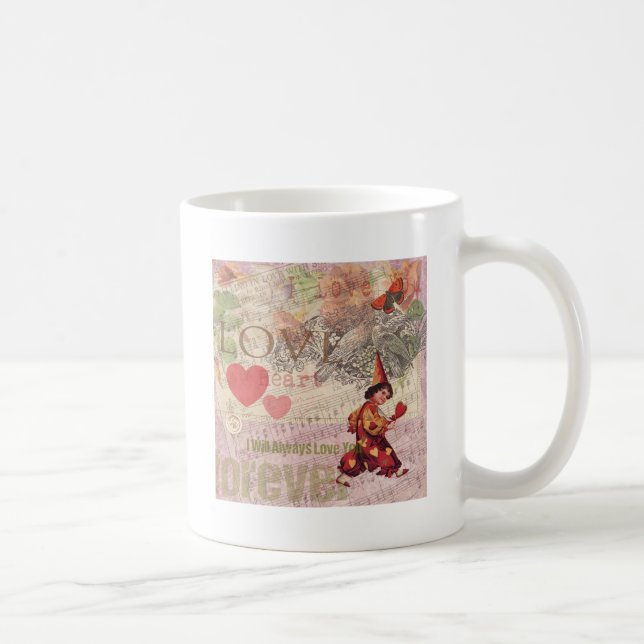 Caneca De Café Love Heart Sweetheart Namorados Cherub (Direita)