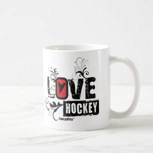 Caneca De Café Love Hockey Swirl