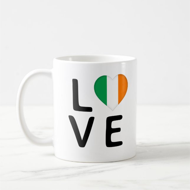 Caneca De Café Love - Ireland Flag (Esquerda)