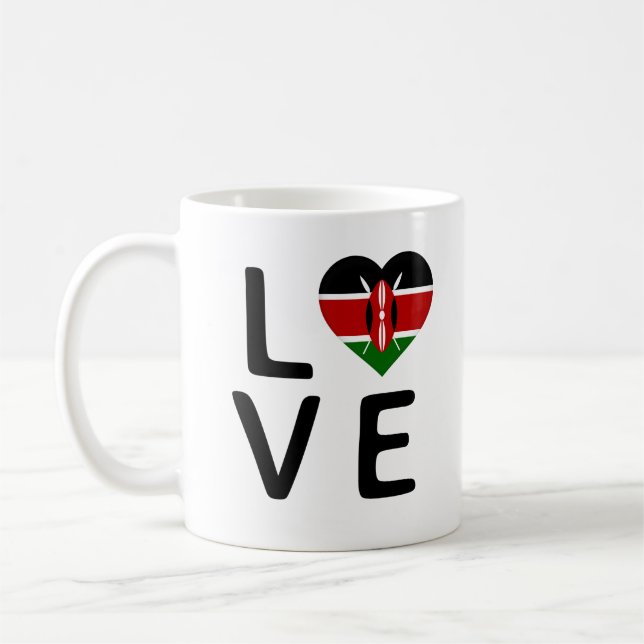 Caneca De Café Love - Kenya Flag (Esquerda)