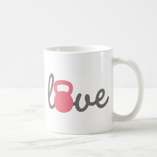 Caneca De Café Love Kettlebell Pink (Direita)
