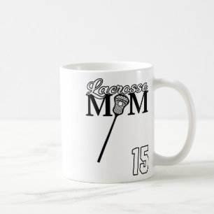 Caneca De Café Love Lacrosse Mãe Lacrosse #15 Shirt Lax Player Je