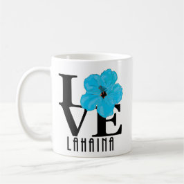 Caneca De Café LOVE Lahaina Blue Hibiscus 11oz