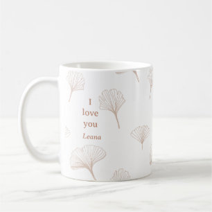 Caneca De Café Love Leana Ginko Tree Folhas
