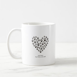 Caneca De Café Love Leaves Paw Prints on the Soul
