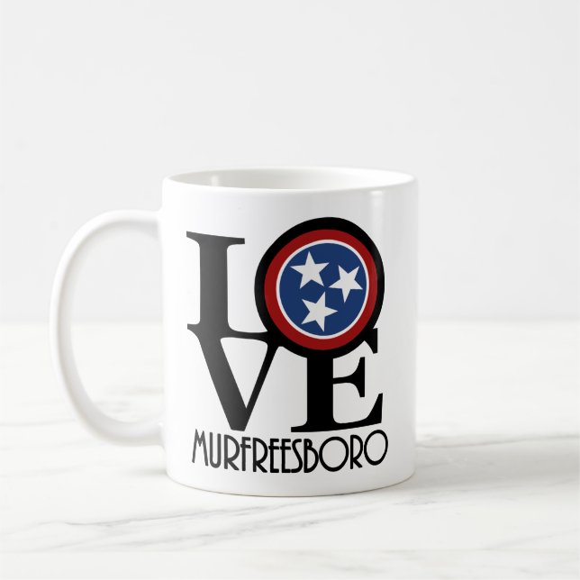 Caneca De Café LOVE Murfreesboro 11oz (Esquerda)