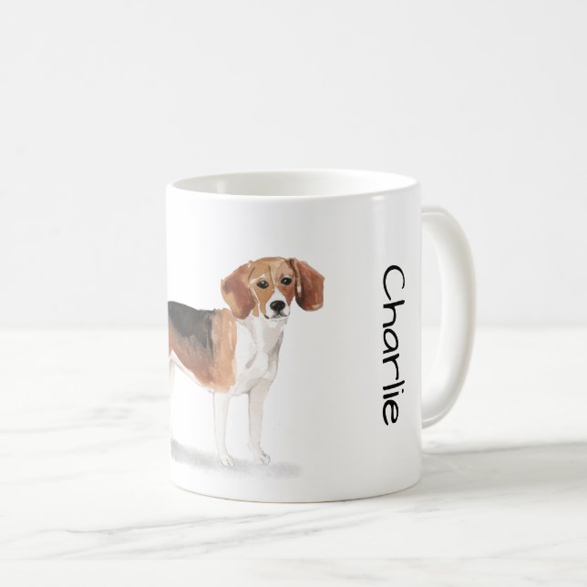 Caneca De Café Love my Beagle (Frente Esquerda)