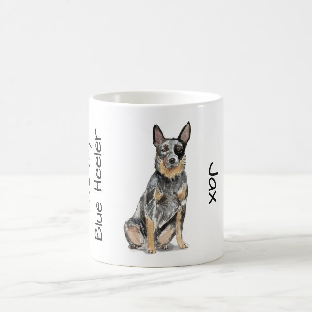 Caneca De Café Love My Blue Heeler (Centro)