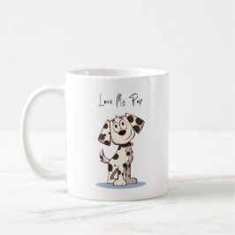 Caneca De Café Love My Pup Mug – Cute Dog Illustration with Maroo