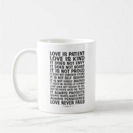 Caneca De Café Love Never Fails Personalized