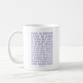 Caneca De Café Love Never Fails Personalized
