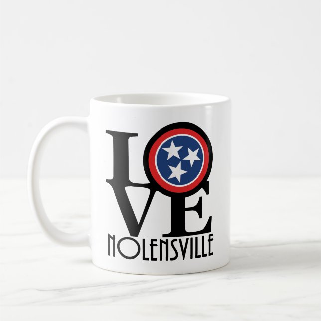 Caneca De Café LOVE Nolensville Tennessee 11oz (Esquerda)