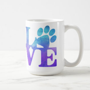 Caneca De Café Love Paw Imprime Café Mug