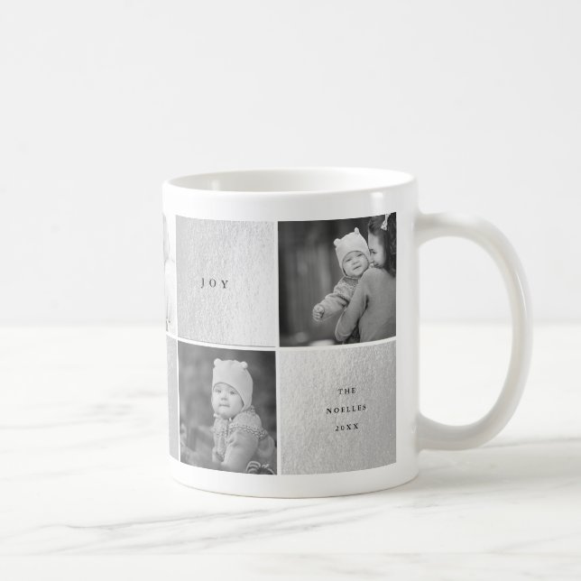 Caneca De Café Love Peace Joy Bloqueia Fotografia Collage Holiday (Direita)