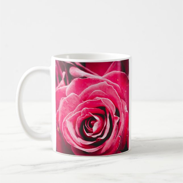 Caneca De Café Love Pink Roses 11oz Classic Mug (Esquerda)
