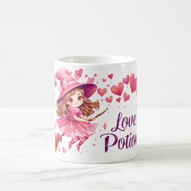 Caneca De Café Love Potion Mug | Cute Witch Valentine Cup (Centro)