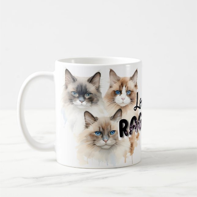 Caneca De Café Love Ragdoll Cat (Esquerda)