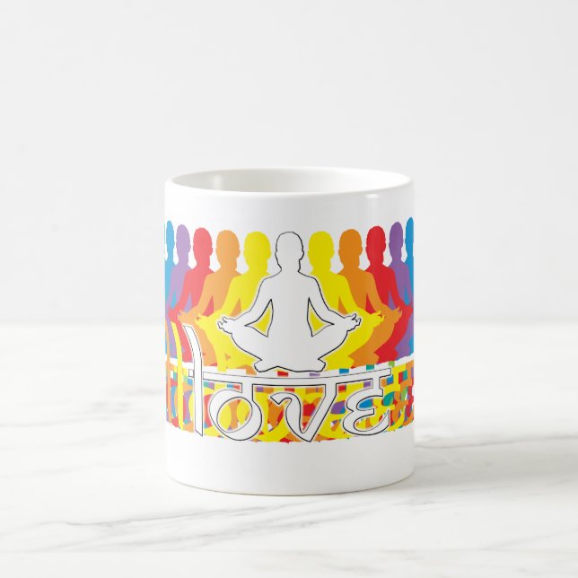 Caneca De Café Love Rainbow Intentions Coffee Mug (Centro)
